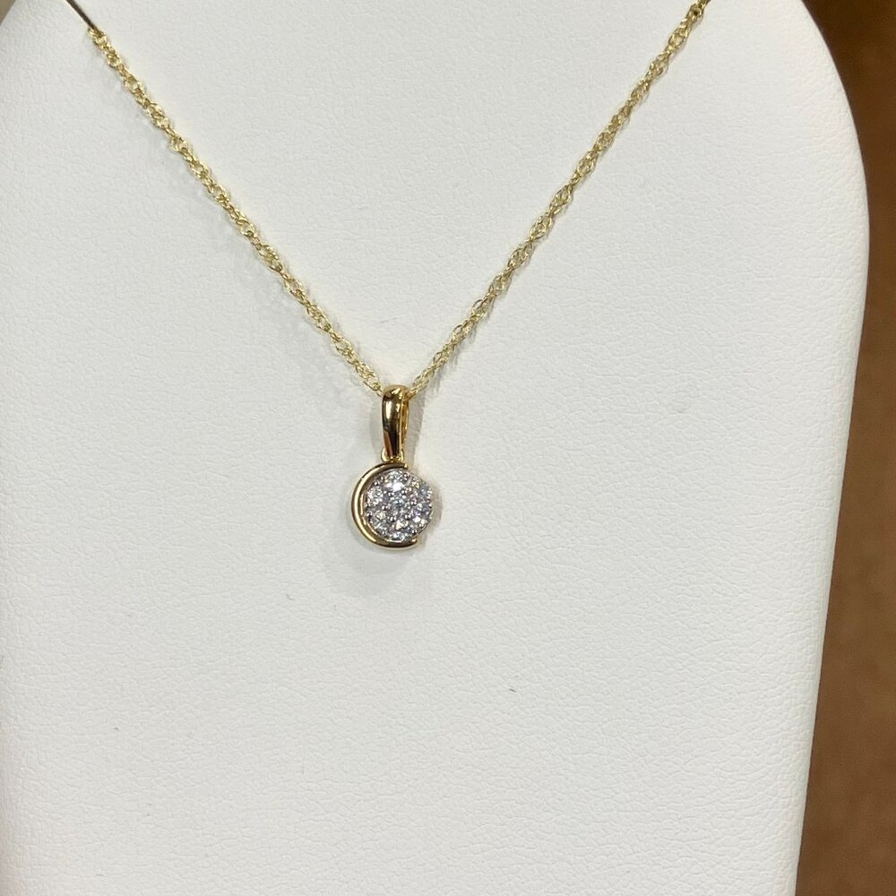 Gold Plated Lab Diamond Pendant